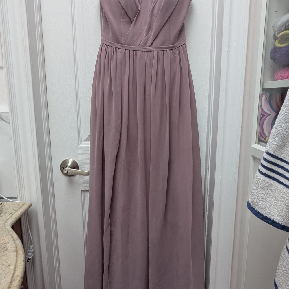 Azazie Strapless Lavender Gown